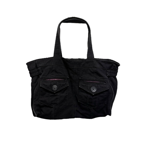 Y2K GAP Black Denim Shoulder Bag - Picture 1 of 16